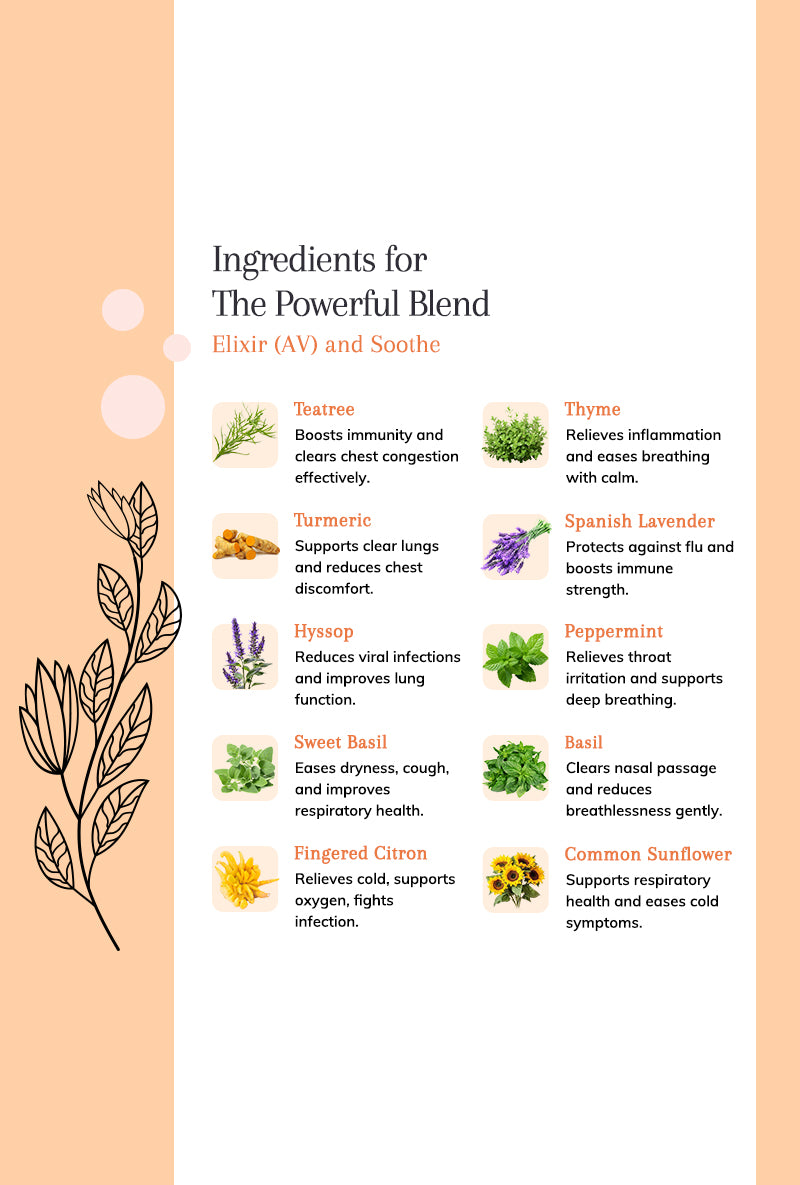 Elixir (AV) and Soothe – Ayurvedic Serums for Chest and Throat Relief