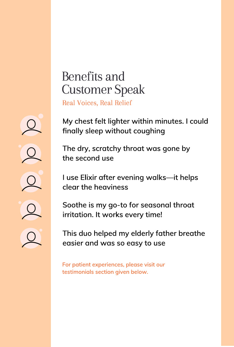 Elixir (AV) and Soothe – Ayurvedic Serums for Chest and Throat Relief